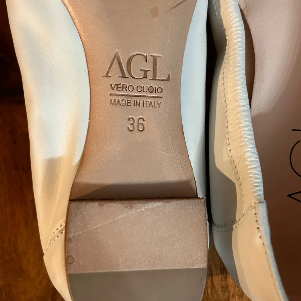 AGL Leather Flats with Leopard Cap Toe - Picture 4 of 12